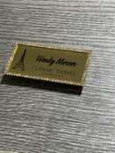 Metal Bling Badge w/ Rhinestones