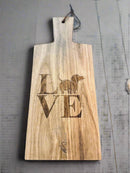 Acacia Wood Board w/ Handle Medium - Cutting Board - Center - Badge Express