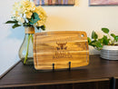 Acacia Wood Board w/ Juice Groove Medium - Cutting Board - Front (Juice Groove)Center - Badge Express