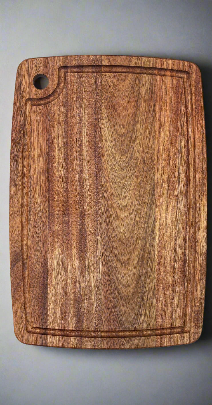 Custom Acacia Wood Board w/ Juice Groove Medium