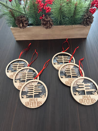 Adventure Travel Ornament - Ornament - Planes/PassportsWorld - Badge Express