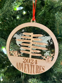 Adventure Travel Ornament - Ornament - Planes/PassportsWorld - Badge Express