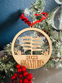 Adventure Travel Ornament - Ornament - Planes/PassportsWorld - Badge Express