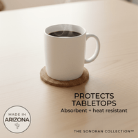 Agave Sketch Cork Coaster – Sonoran Collection™ – Southwest Arizona Home Decor - Home Decor - Single - Badge Express