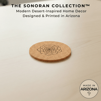 Agave Sketch Cork Coaster – Sonoran Collection™ – Southwest Arizona Home Decor - Home Decor - Single - Badge Express