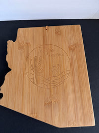 Arizona Charcuterie Boards - Cutting Board - Painted Names (Bamboo Engravable on back)No Engraving - Badge Express