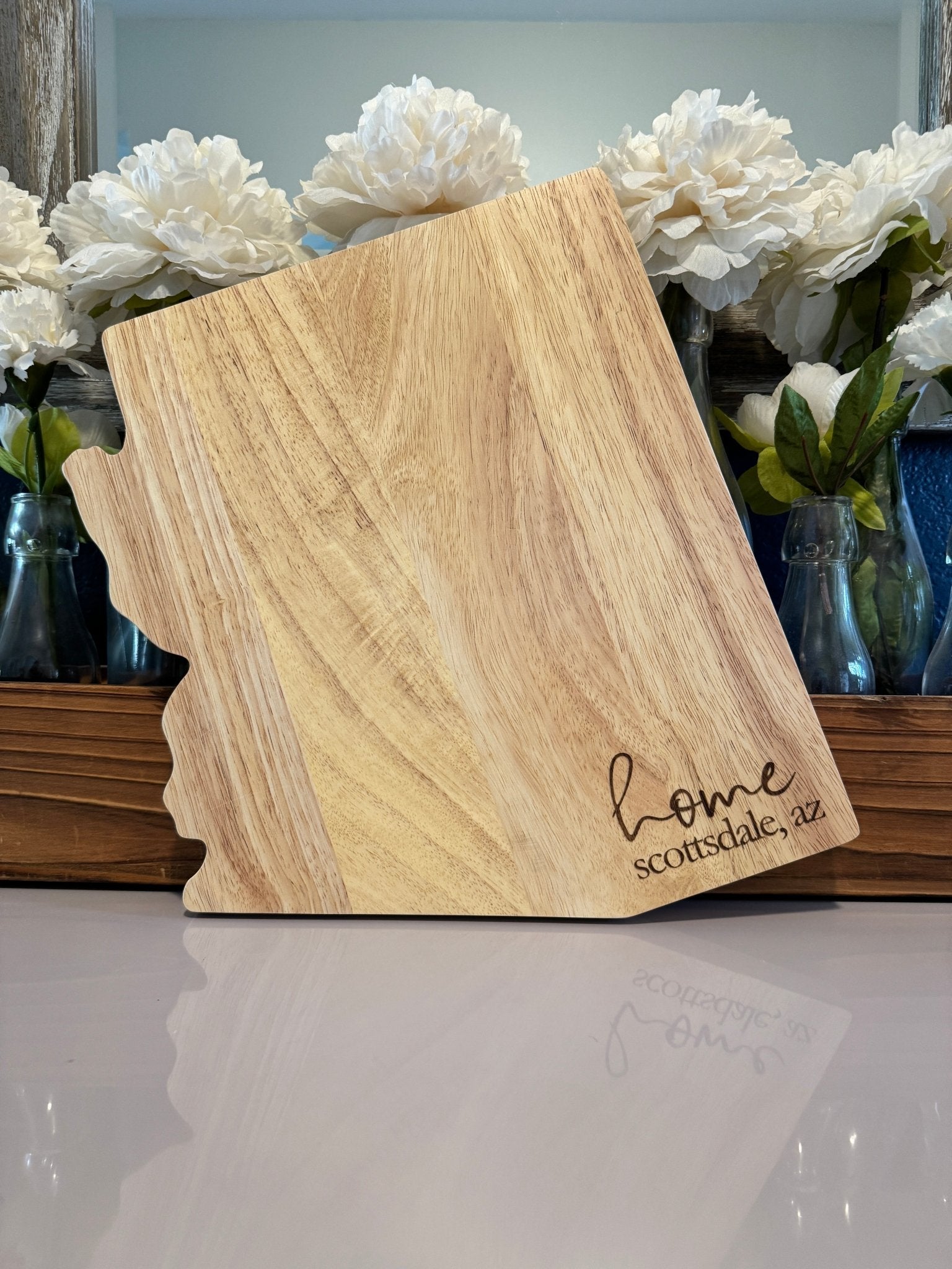 Arizona Charcuterie Boards - Cutting Board - Rubber WoodEngraving - Badge Express