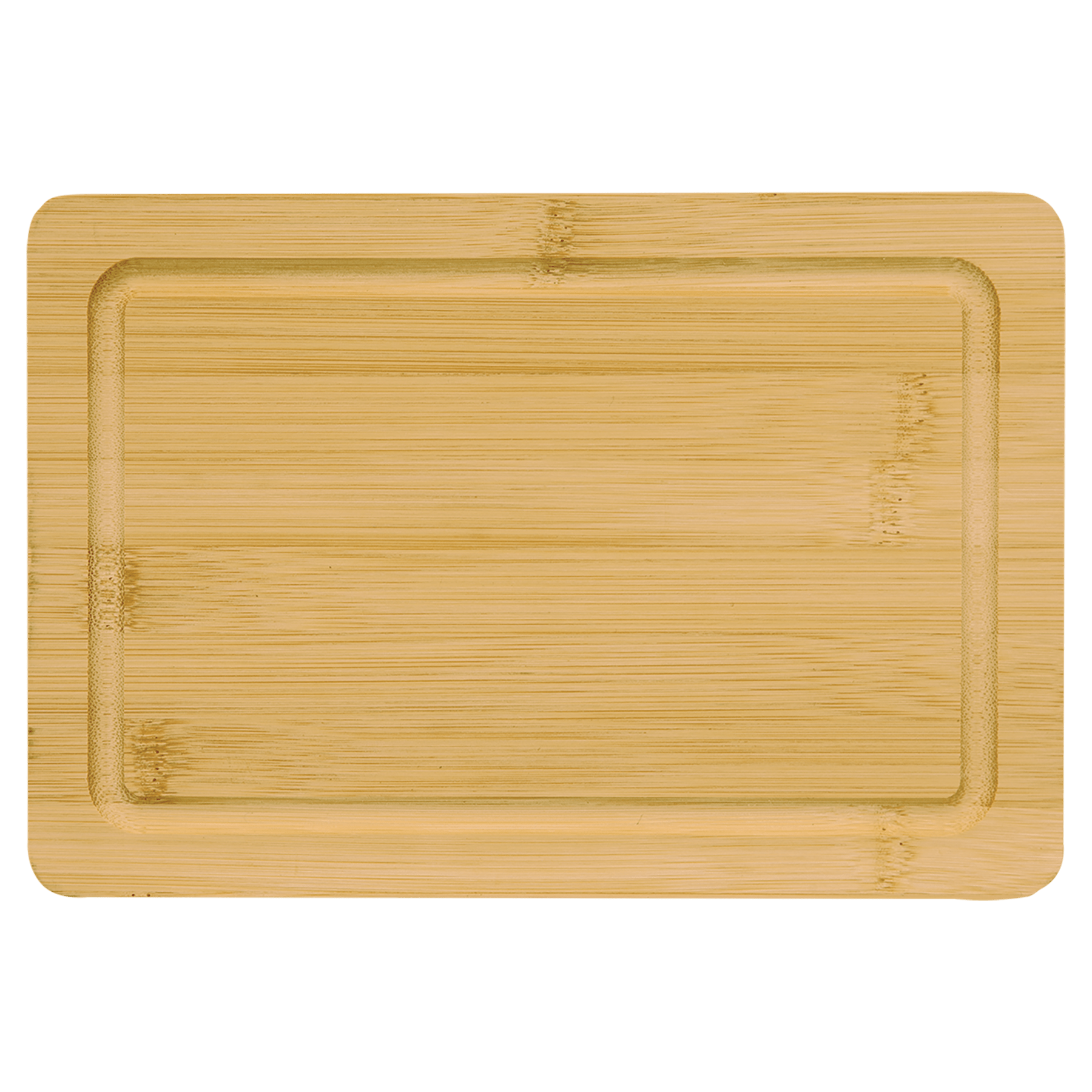 Bamboo Engraved Cutting Boards - Cutting Board - Rectangle w/ Drip Ring 9" x 6"No Engraving - Badge Express