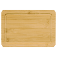 Bamboo Engraved Cutting Boards - Cutting Board - Rectangle w/ Drip Ring 9" x 6"No Engraving - Badge Express