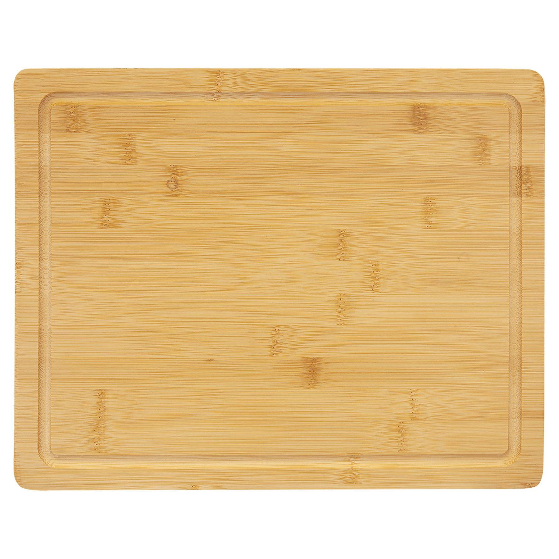Bamboo Engraved Cutting Boards - Cutting Board - Rectangle w/ Drip Ring13 3/4" x 11"No Engraving - Badge Express