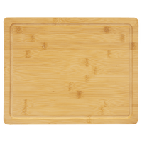 Bamboo Engraved Cutting Boards - Cutting Board - Rectangle w/ Drip Ring13 3/4" x 11"No Engraving - Badge Express