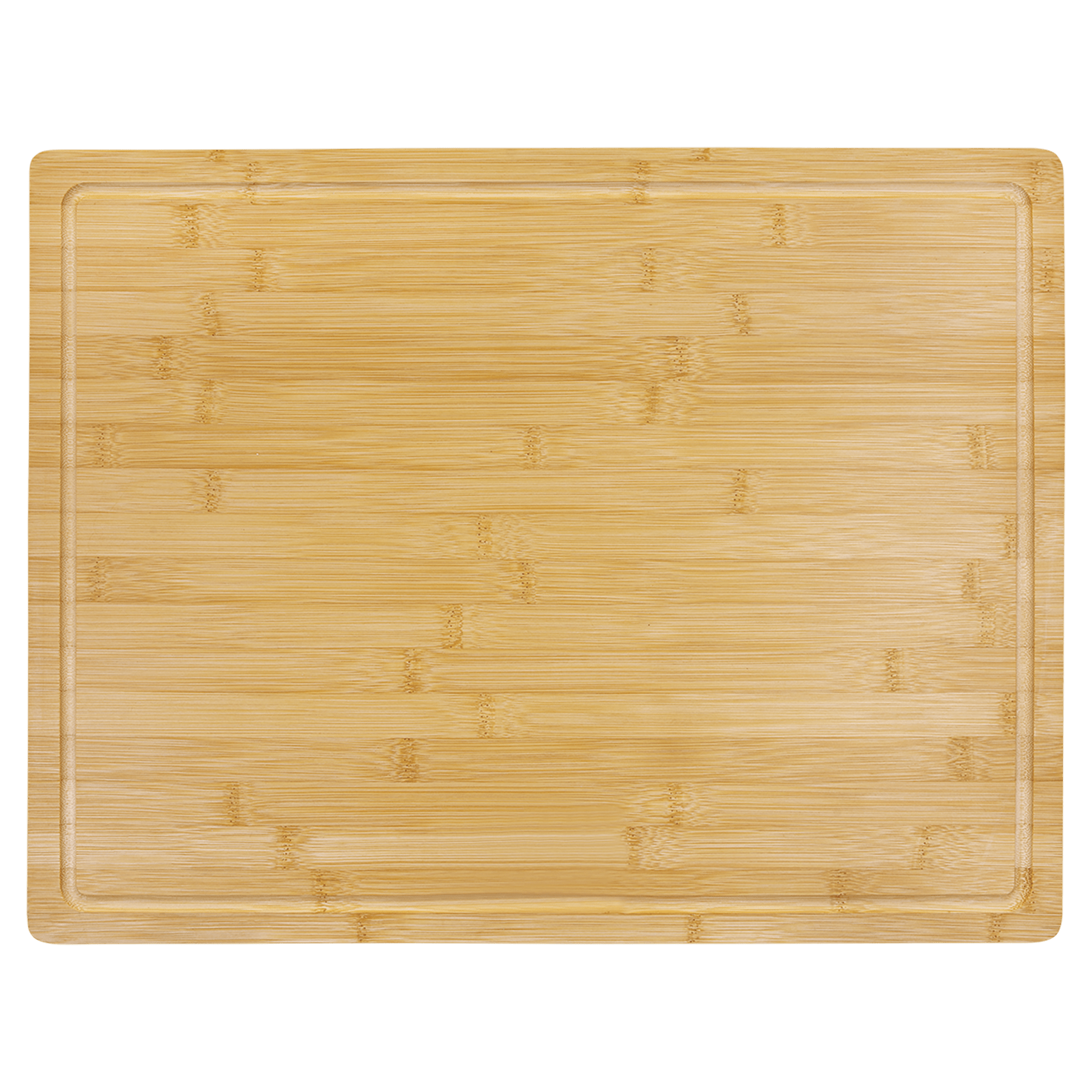 Bamboo Engraved Cutting Boards - Cutting Board - Rectangle w/ Drip Ring19 3/4" x 15"No Engraving - Badge Express