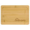 Bamboo Engraved Cutting Boards - Cutting Board - Rectangle w/ Handle 9" x 6"No Engraving - Badge Express