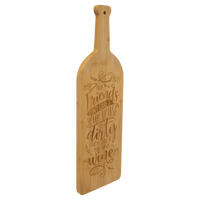 Bamboo Engraved Cutting Boards - Cutting Board - Rectangle w/ Handle 9" x 6"No Engraving - Badge Express