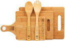 Bamboo Engraved Cutting Boards - Cutting Board - Rectangle w/ Handle 9" x 6"No Engraving - Badge Express