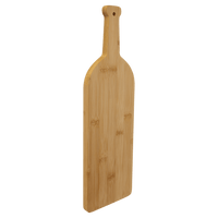 Bamboo Engraved Cutting Boards - Cutting Board - Wine Bottle Shape 17" x 5 1/4"No Engraving - Badge Express