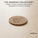 Desert Barrel Cork Coaster – Sonoran Collection™ – Southwest Arizona Home Decor - Home Decor - Single - Badge Express