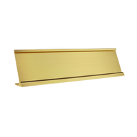 Desk Name Plate Holders - Name Plate Holder - Gold2" x 8" - Badge Express