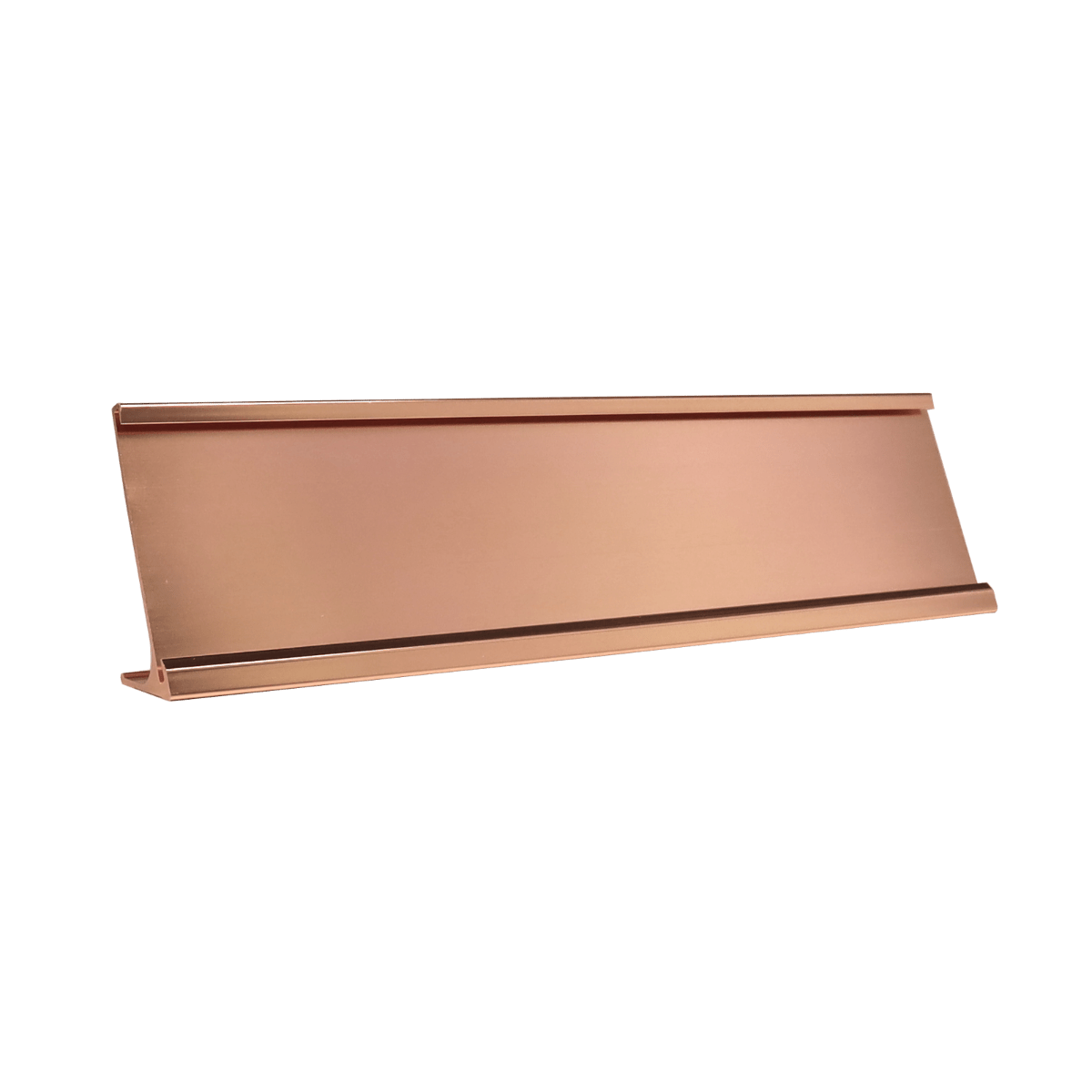 Desk Name Plate Holders - Name Plate Holder - Rose Gold2" x 8" - Badge Express
