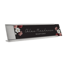 Desk Name Plate Holders - Name Plate Holder - Silver2" x 8" - Badge Express