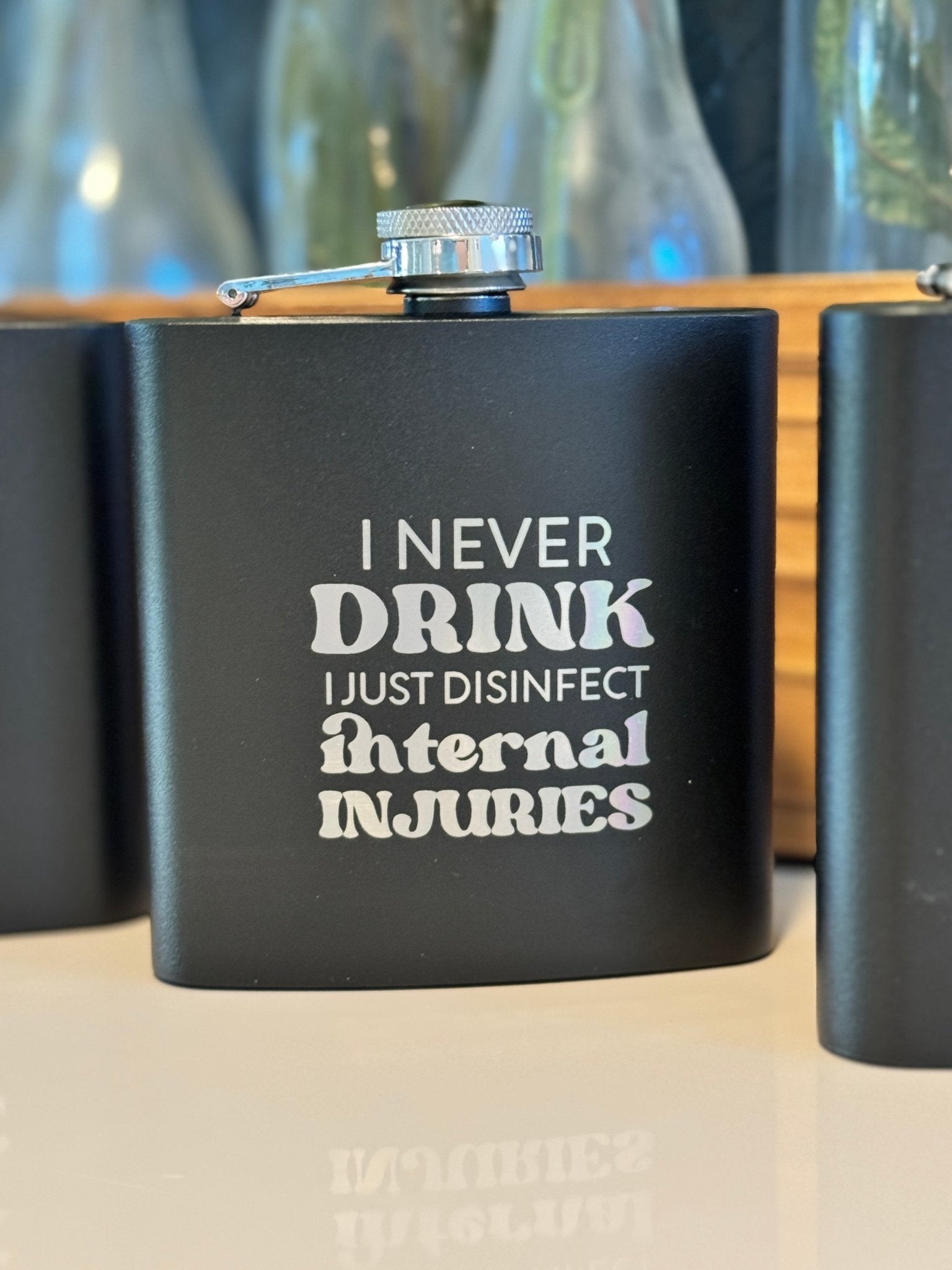 Flask - Black - Badge Express