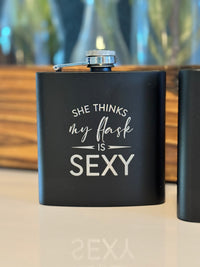 Flask - Black - Badge Express