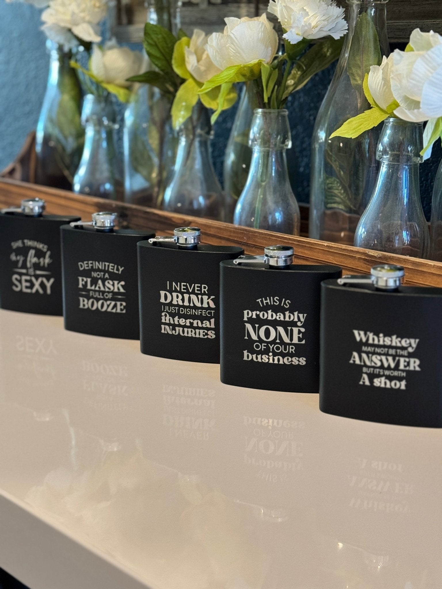Flask - Black - Badge Express
