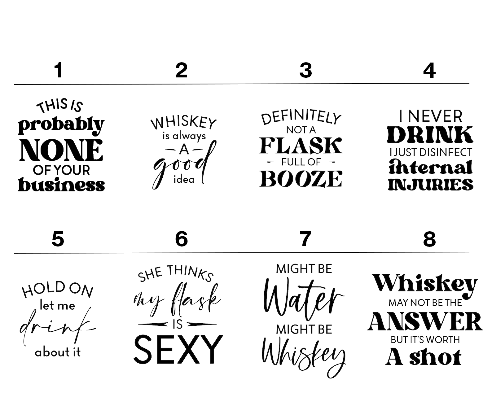 Flask - Powder Coated Stainless Steel - 6 oz. - Black - Badge Express