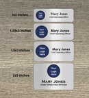 Full Color Name Badge - Metal - Name Badges - Silver1x3No Acrylic Backing - Badge Express