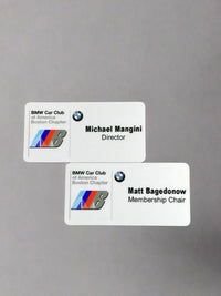 Full Color Name Badge - Metal - Name Badges - Silver1x3No Acrylic Backing - Badge Express