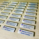 Full Color Name Badge - Metal - Name Badges - Silver1x3No Acrylic Backing - Badge Express