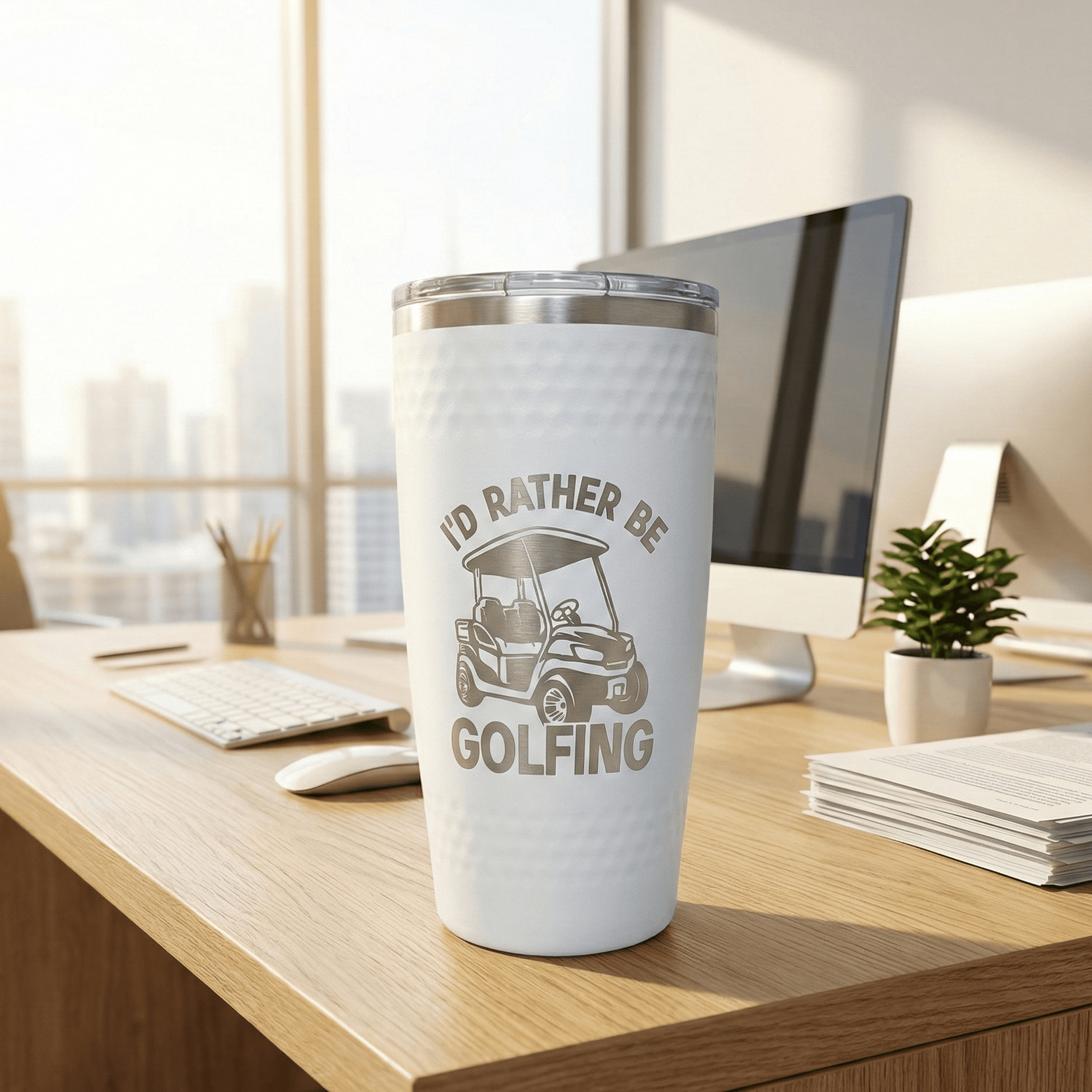 Golf Tumbler - I'd Rather Be Golfing