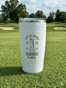 Golf Tumbler - Life's Short Swing Hard - Tumbler - Badge Express