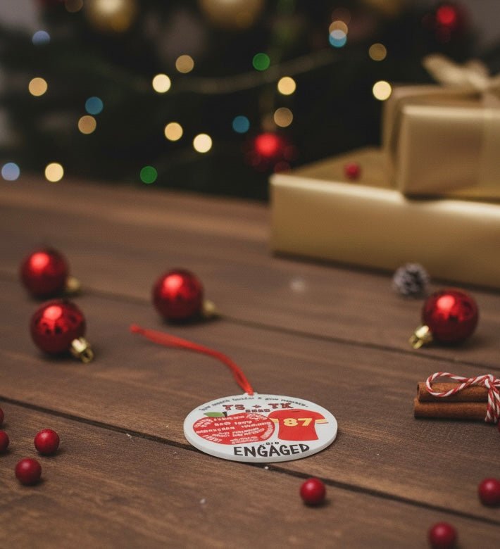 Love Story Christmas Ornament - Engagement Commemorative 2025 - 4" Acrylic