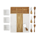 Marble & Acacia Wood Serving Board - 11 Piece Premium Set - Cutting Board - Badge Express