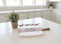 Marble & Acacia Wood Serving Board - 5 Piece Premium Set - Cutting Board - Two Sides - Badge Express