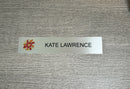 Name Plates Inserts - Metal - Name Plates - 2" x 8"Silver - Badge Express