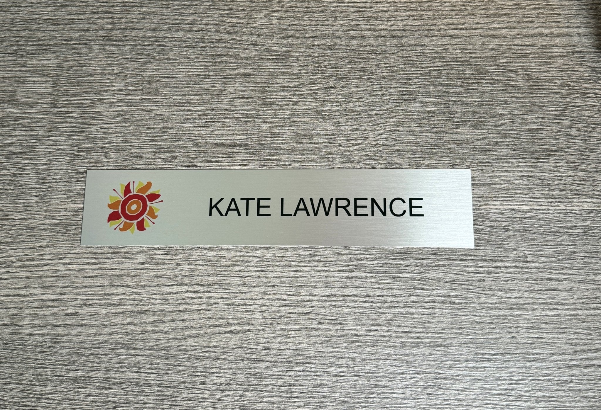 Name Plates Inserts - Metal - Name Plates - 2" x 8"Silver - Badge Express