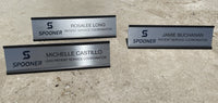 Name Plates Inserts - Metal - Name Plates - 2" x 8"Silver - Badge Express