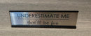 Name Plates Inserts - Metal - Name Plates - 2" x 8"Silver - Badge Express