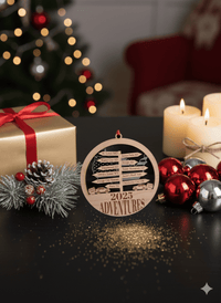 Personalized Travel Ornament - Ornament - Cars - Badge Express