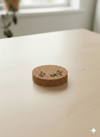 Sonoran Vista Cork Coaster – Sonoran Collection™ – Southwest Arizona Home Decor - Home Decor - Set of 4 - Badge Express