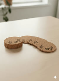 Sonoran Vista Cork Coaster – Sonoran Collection™ – Southwest Arizona Home Decor - Home Decor - Set of 8 - Badge Express