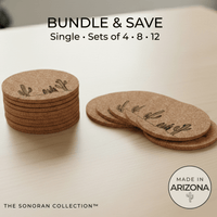 Sonoran Vista Cork Coaster – Sonoran Collection™ – Southwest Arizona Home Decor - Home Decor - Single - Badge Express