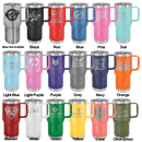 Tumblers - 20 Oz Insulated Travel Tumbler w/ Handle - Tumbler - One Side - Badge Express