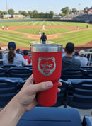 Tumblers - 30 oz Tumbler with Logo - Tumbler - Red - Badge Express