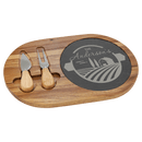 Wood/Slate Charcuterie Boards and Sets - Cutting Board - Oval - Badge Express